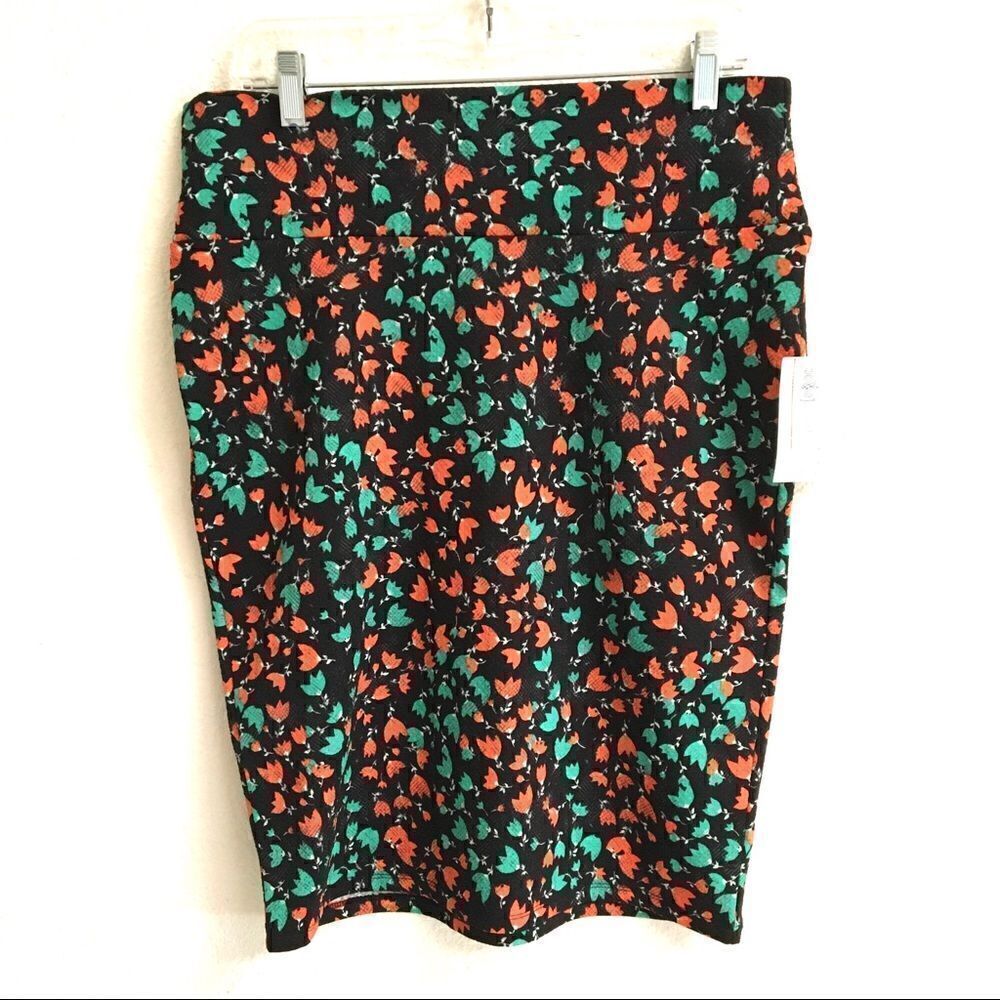 NWT LuLaRoe Cassie tulip print pencil skirt L‎